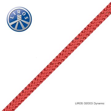 Dynamic halyard w spliced eye Red 12mm x 40m