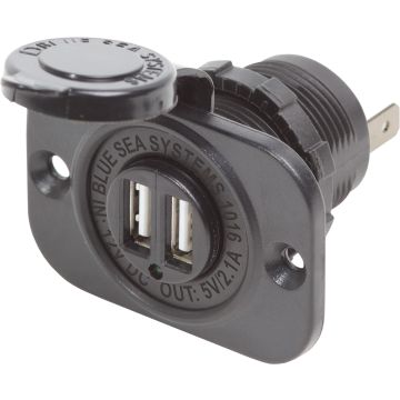 USB-laadija BLUE SEA SYSTEMS 2,1A kahe USB-pesaga