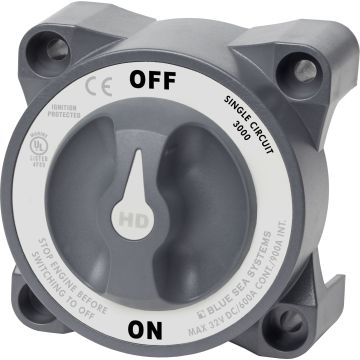 Akulüliti BLUE SEA SYSTEMS HD ON-OFF 98x98mm, 600A, 900A 5min, 1325A 1min, 2750A 10sec, M1