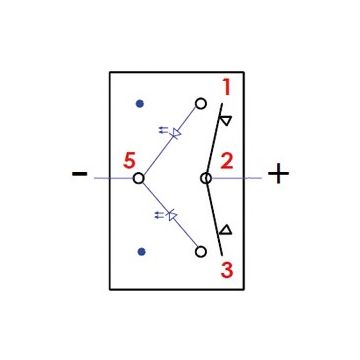 Marina R switch without toggle (ON)-OFF-(ON)