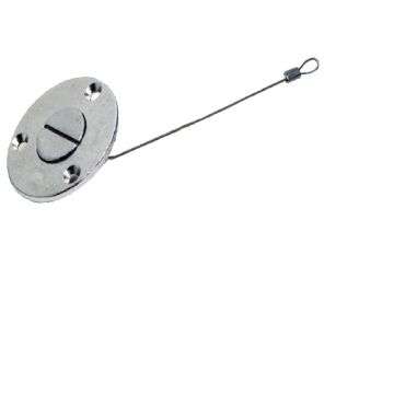 Äravoolukork OSCULATI 29/55mm AISI 316, läbimõõt 29mm, äärik 55mm, kruvikeerajaava, sisemi