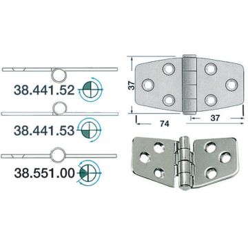 hing OSCULATI vabastusvardaga 74x37, paksus 2mm