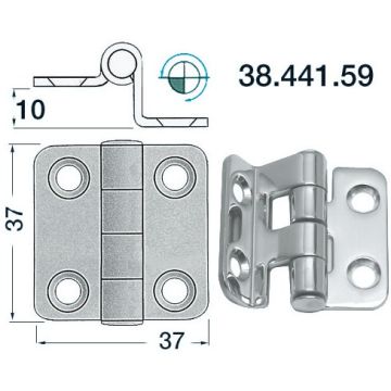 Reljeefne hing OSCULATI 37x37 SS37x37x2mm
