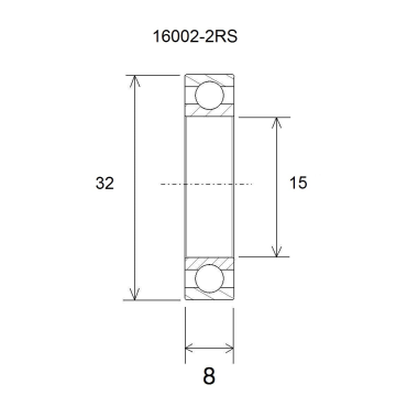 "BEARING B3 15X32X8MM"