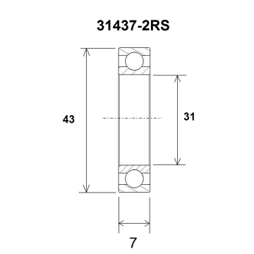 "BEARING B3 31X43X7MM"