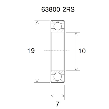 "BEARING B3 10X19X7MM"