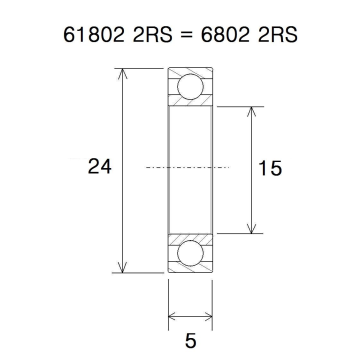 "BEARING B3 15X24X5MM"
