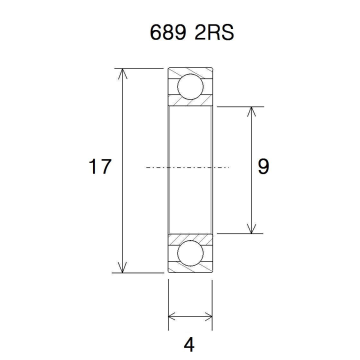 "BEARING B3 9X17X4MM"