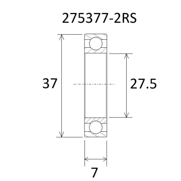 "BEARING B3 27.5X37X7MM"