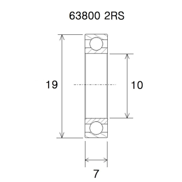 "BEARING MAX 10X19X7MM"