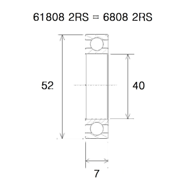 "BEARING MAX 40X52X7MM"