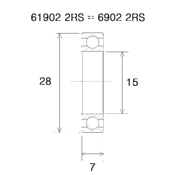 "BEARING MAX 15X28X7MM"