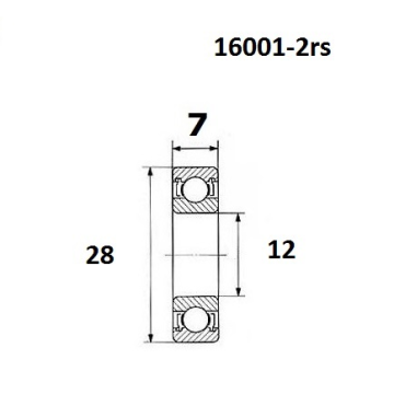 "BEARING B5 12X28X7MM"