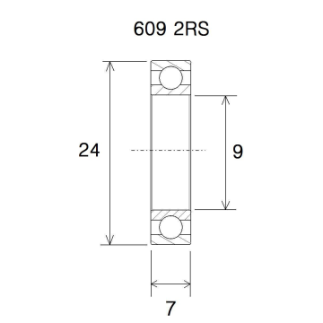 "BEARING B5 9X24X7MM"