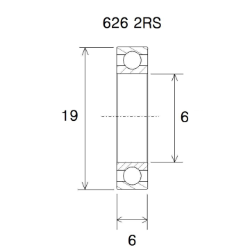 "BEARING B5 6X19X6MM"
