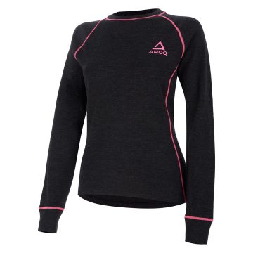 Soepesu särk AMOQ 100% Merino W's Gray/Pink