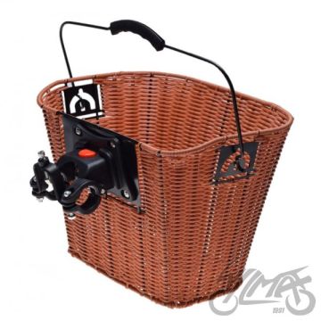 Jalgrattakorv Ratan Ees pruun, eemaldatav, lenksukinnitus, kuni 5 kg, 35 x 24 x 24 cm
