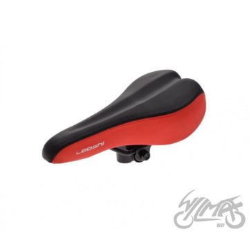 MTB jalgrattasadul must-punane, 255 mm × 135 mm, 430 g