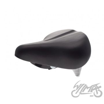 Jalgratta vedruga sadul, lai, must, 260 mm x 245 mm