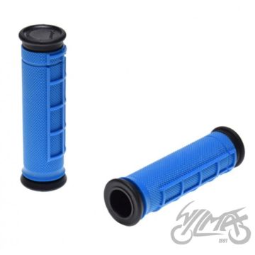 Jalgratta käepidemed V-grip sinine/must, Kraton/PVC, 120 mm, 92 g