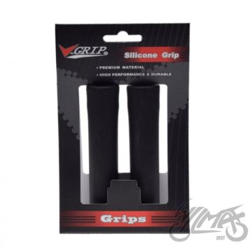 Juhtrauakäepid V-grip jalgrattale silikoon must 130 mm 94 g