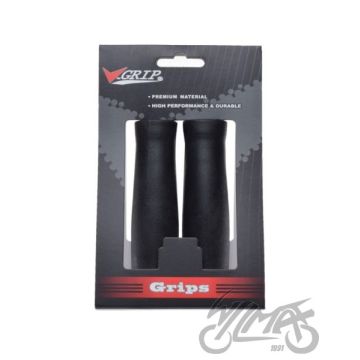 Jalgratta lenksukäepidemed V-grip 9128, Kraton/Gel, must, 130 mm, 146 g
