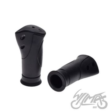 Juhtraua käepidemed ERGO GRIP 2 tk, kummist, mustad, pikkus: 93 mm