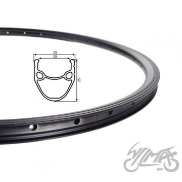 Jalgratta velg 28 36 avaga ALU koonus must