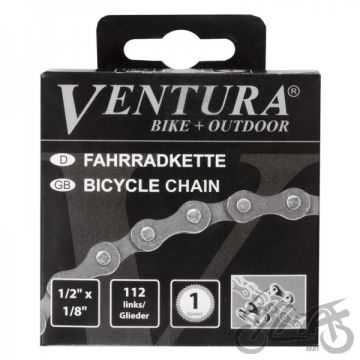 Jalgrattakett Ventura 1 1/2” X 1/8” X 112L, 112 lüli, pin 8,70 mm, pruun, 375 g