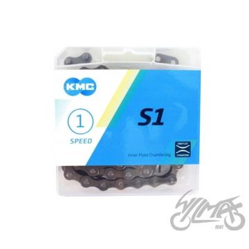 Jalgrattakett KMC S1 1-rida 1/2” X 1/8” X 112L, 112 lüli, pin 8,70 mm, pruun, 375 g
