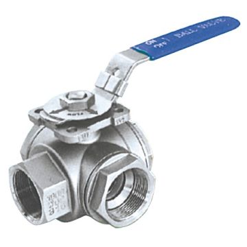 3-way ball valve 1" AISI 316