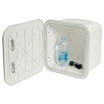 White locker w/lid 285 x 285 mm L-front
