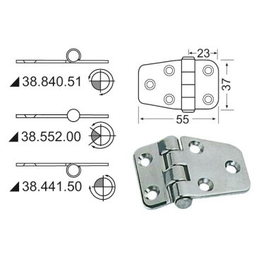 Hing OSCULATI S.S 55x37 mm, paksus 2mm