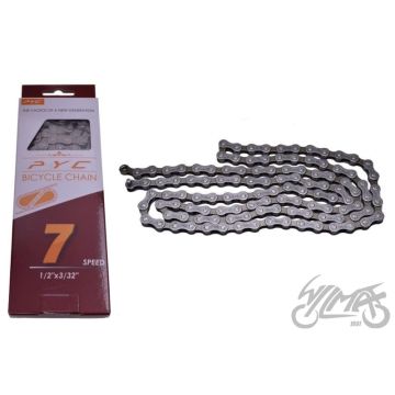 Jalgrattakett PYC P7003 7-käiguline 1/2" X 3/32" 116L, 7,3 mm, 338 g