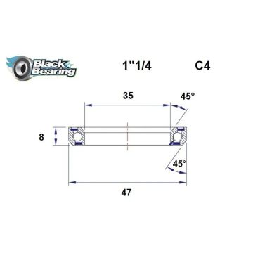 HB 35x47x8mm 45/45 Tihend