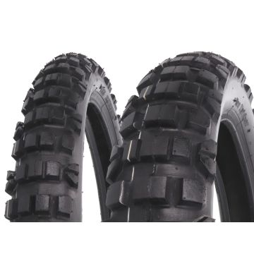 rehvikomplekt Vee Rubber VRM-122 80/90-21 & 110/80-18 TT Enduro Derbi Senda R, Aprilia RX, Beta RR jaoks