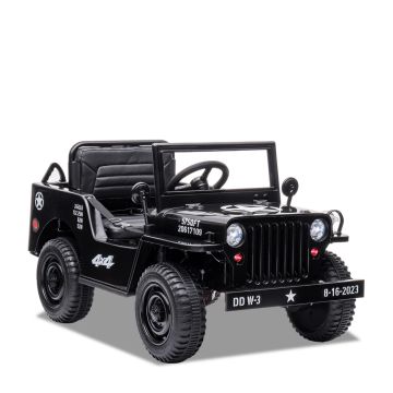 VOITURE ENFANT ÉLECTRIQUE JEEP WILLYS 1 PLACE NOIR