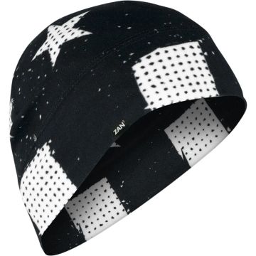 BEANIE SF BLK WHT FLAG