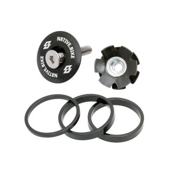 vahepukikomplekt N8TIVE n8tive spacer kit 5mm, 2.5mm, must, kahvelikorgiga